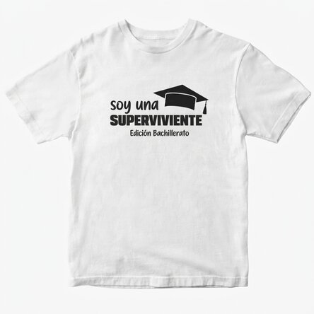 Camiseta de algodón personalizada con texto: «Survivor»