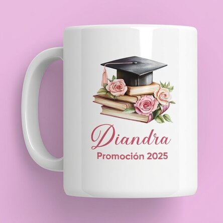 Taza personalizada con nombre y texto - Graduación