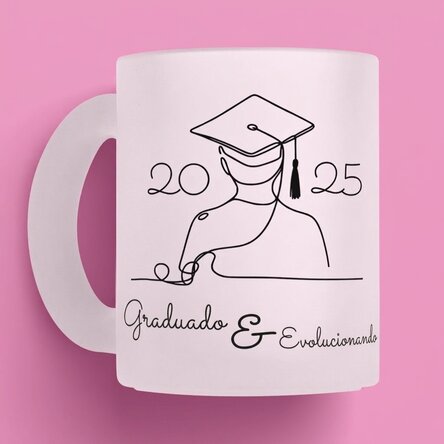 Taza personalizada con nombre y texto - Line art Graduation