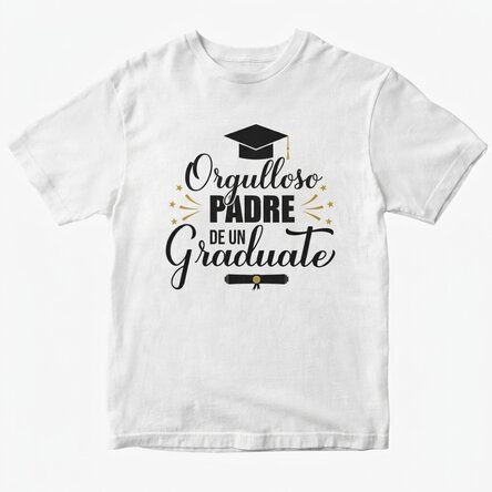 Camiseta de algodón personalizada con el texto «Proud»