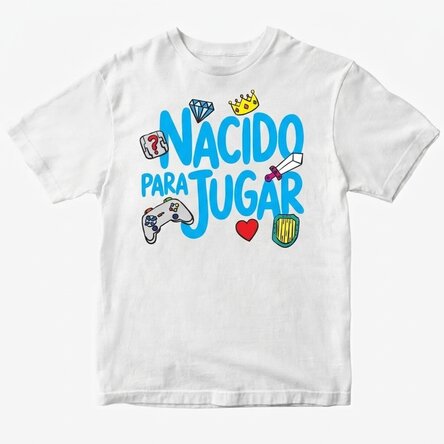 Camiseta de algodón personalizada para niños - Born to play