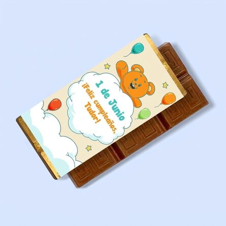 Mini tableta de chocolate personalizada para niños con mensaje - Día del Niño