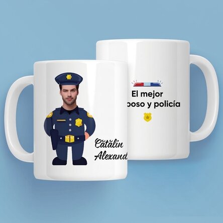 Taza personalizada con texto - Para policías