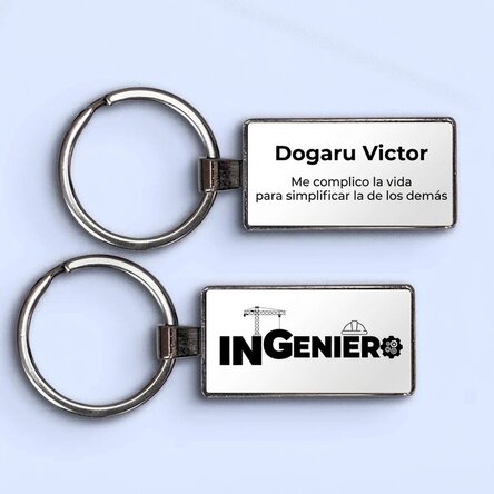 Llavero personalizado con nombre y texto - Ingeniero