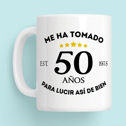 Taza personalizada con texto: «Me veo bien a mi edad»