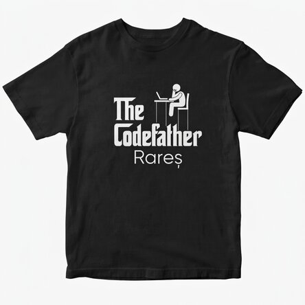 Camiseta de algodón personalizada con texto - The codefather