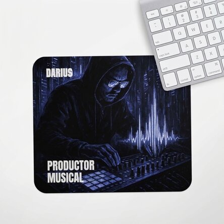 Alfombrilla de ratón personalizada con texto: «Music Producer»