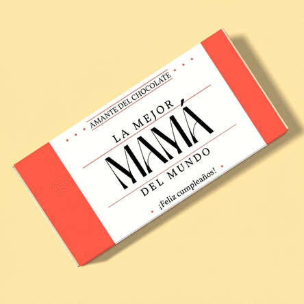 Chocolate personalizado con texto