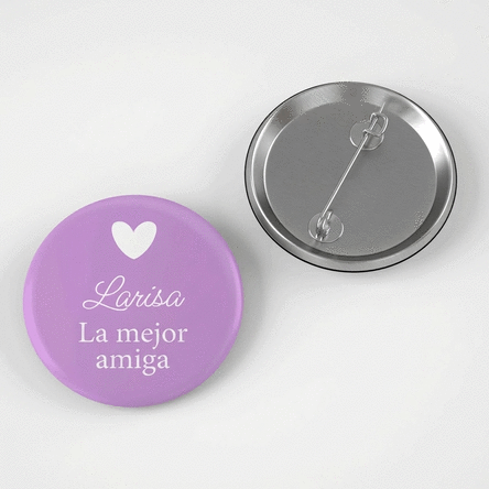 Chapa personalizada con texto - Corazón