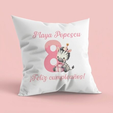Almohada personalizada con texto para niños - Cumpleaños