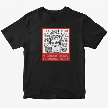 Camiseta de algodón personalizada con texto - Call Center