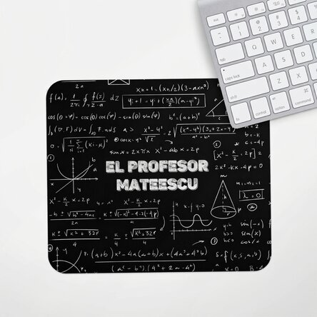 Alfombrilla de ratón personalizada con nombre: «Profesor de matemáticas»