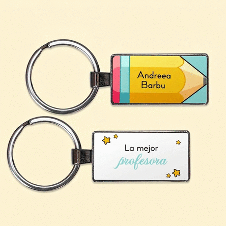 Llavero personalizado con mensaje para profesores