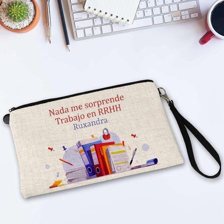 Estuche de accesorios personalizado con texto - HR