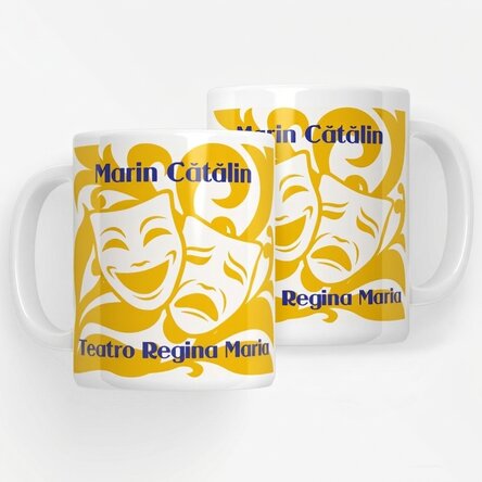 Taza personalizada con texto para actores - Acting Masks