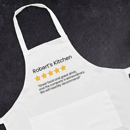 Customised apron with text - Review