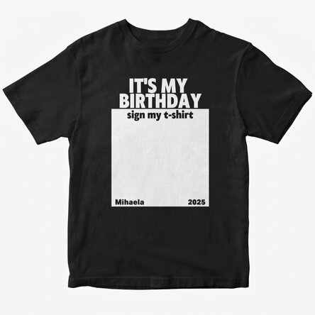 Camiseta de algodón personalizada con texto - Sign my shirt