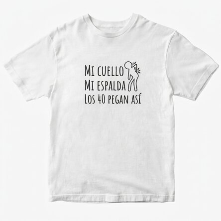 Camiseta de algodón personalizada con texto - Age pain