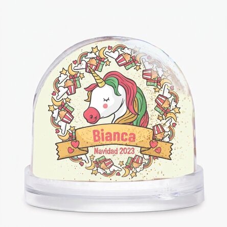 Globo de escritorio personalizado con foto y texto - Birthday Unicorn