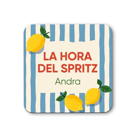Posavasos personalizado con texto - Spritz O’Clock