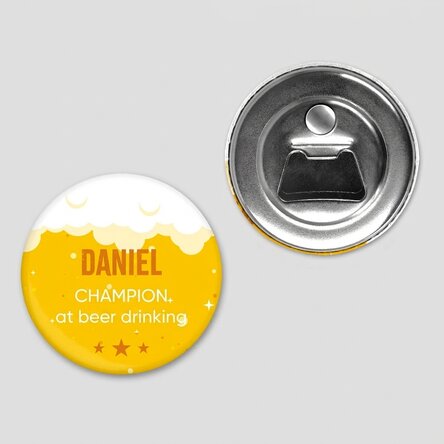 Abrebotellas con imán personalizado con texto - Campion