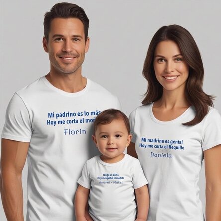 Camiseta de algodón personalizada para niños/adultos - Corte mot