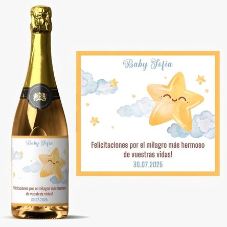 Vino espumoso personalizado con texto - Felicidades