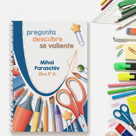 Cuaderno personalizado con texto - Be curious