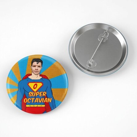 Chapa personalizada con nombre - Héroe