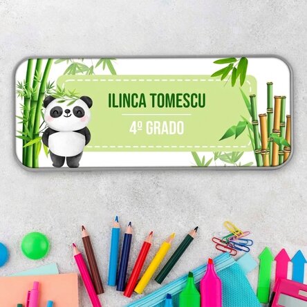 Estuche personalizado con mensaje - Cute Panda