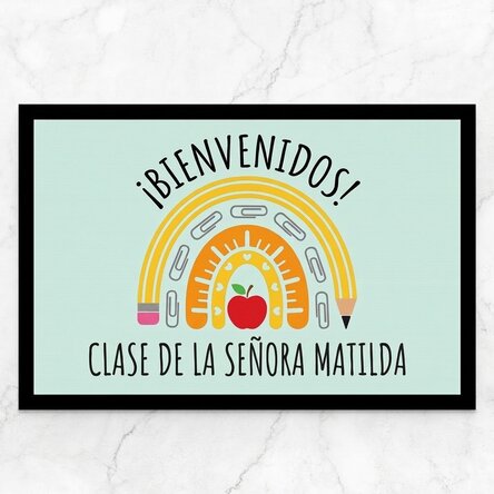 Felpudo de entrada personalizado con texto - Escuela