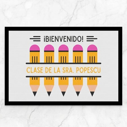 Felpudo de entrada personalizado con mensaje - Lápices