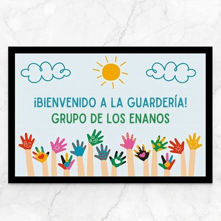 Felpudo de entrada personalizado con mensaje - Guardería
