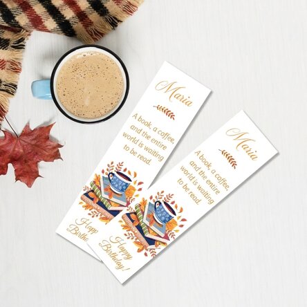 Personalised bookmark with text - Autumn