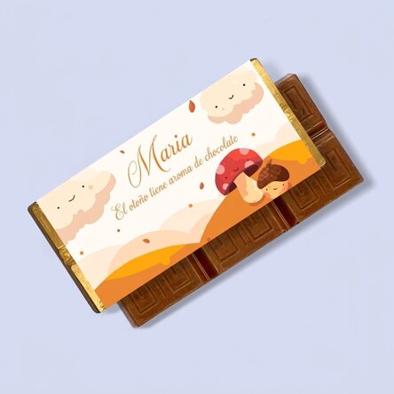 Mini tableta de chocolate personalizada con mensaje - Otoño