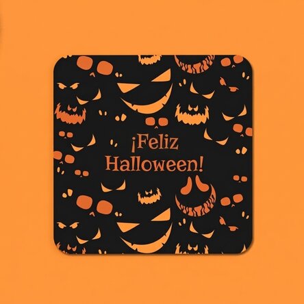 Posavasos personalizado con texto - Halloween