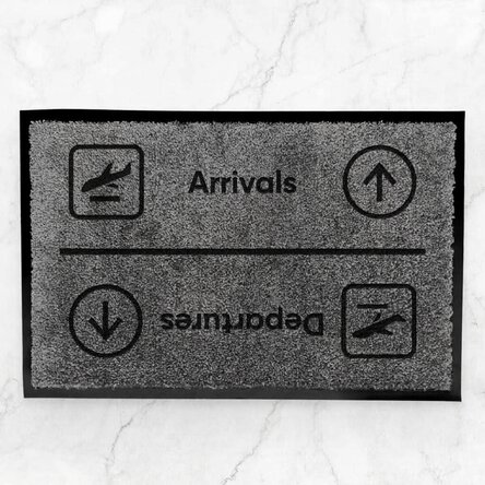 Customised indoor entrance mat with message