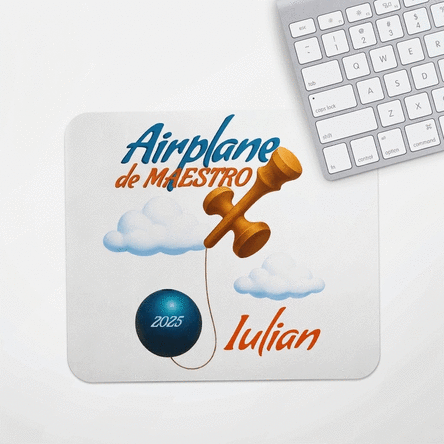 Alfombrilla de ratón personalizada con texto - Airplane Master