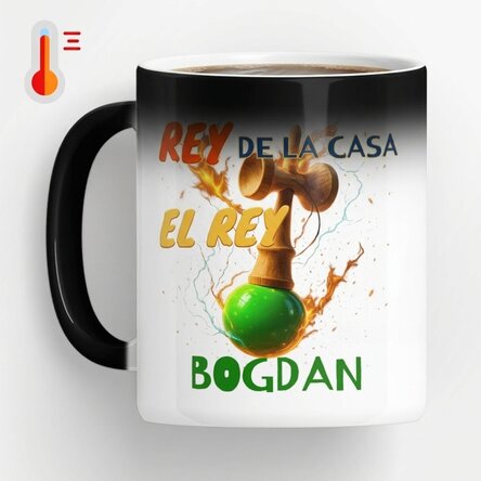 Taza termosensible personalizada con texto - Lighthouse King