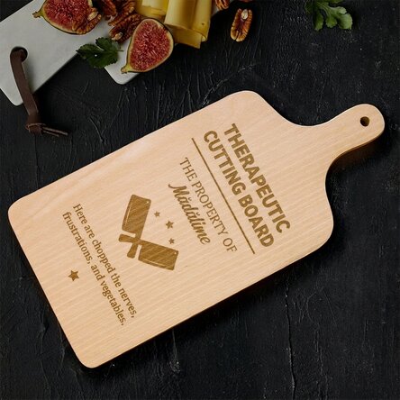Personalised chopping board with message - Therapeutic chopping board