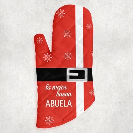 Manopla de cocina personalizada con texto: Papá Noel