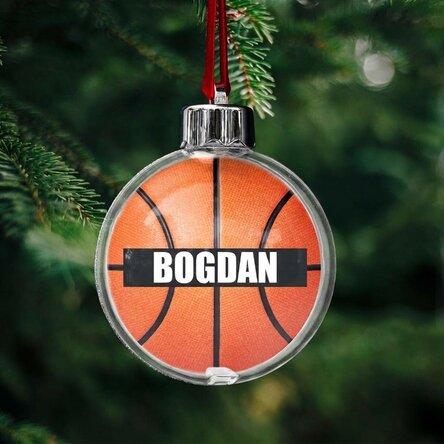 Personalised globe with name - Basketball