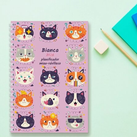 Cuaderno personalizado con texto - Gatos