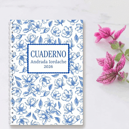 Cuaderno personalizado con mensaje - Flowers