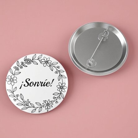 Chapa personalizada con mensaje - Sonríe