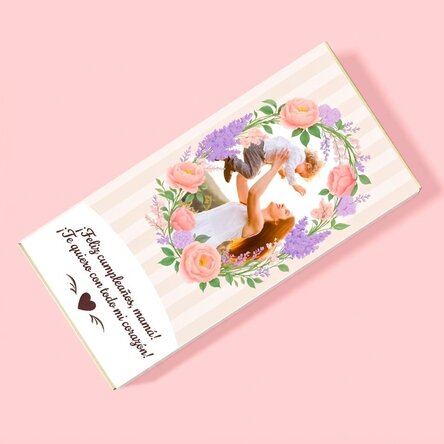 Chocolate personalizado con texto y foto - Mamá