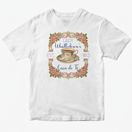 Camiseta de algodón personalizada con texto - Tea House