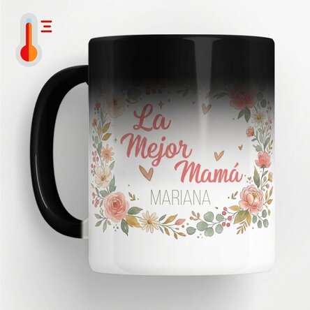 Taza termosensible personalizada con texto: «La mejor madre»