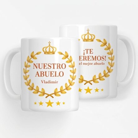 Taza personalizada con texto: «Nuestro abuelo»