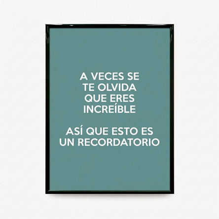 Cuadro personalizado con mensaje